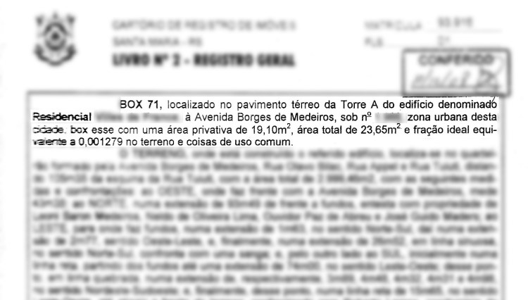 Resumo Registro vaga de garagem